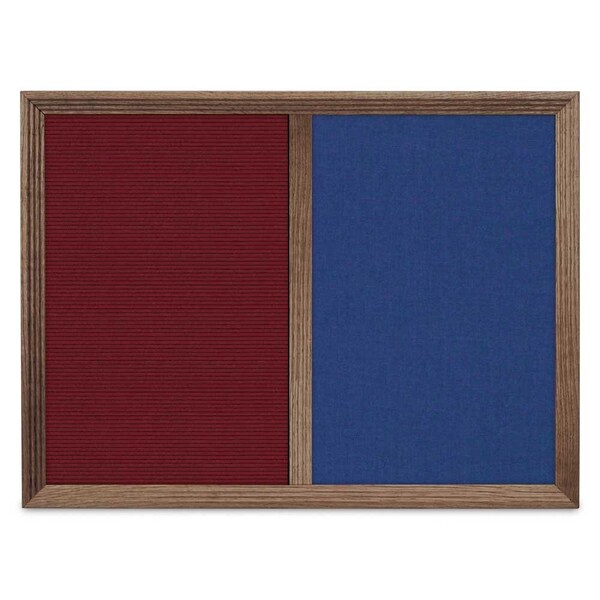Enclosed Corkboard, 1 Door, 60"x36", 4" Fra